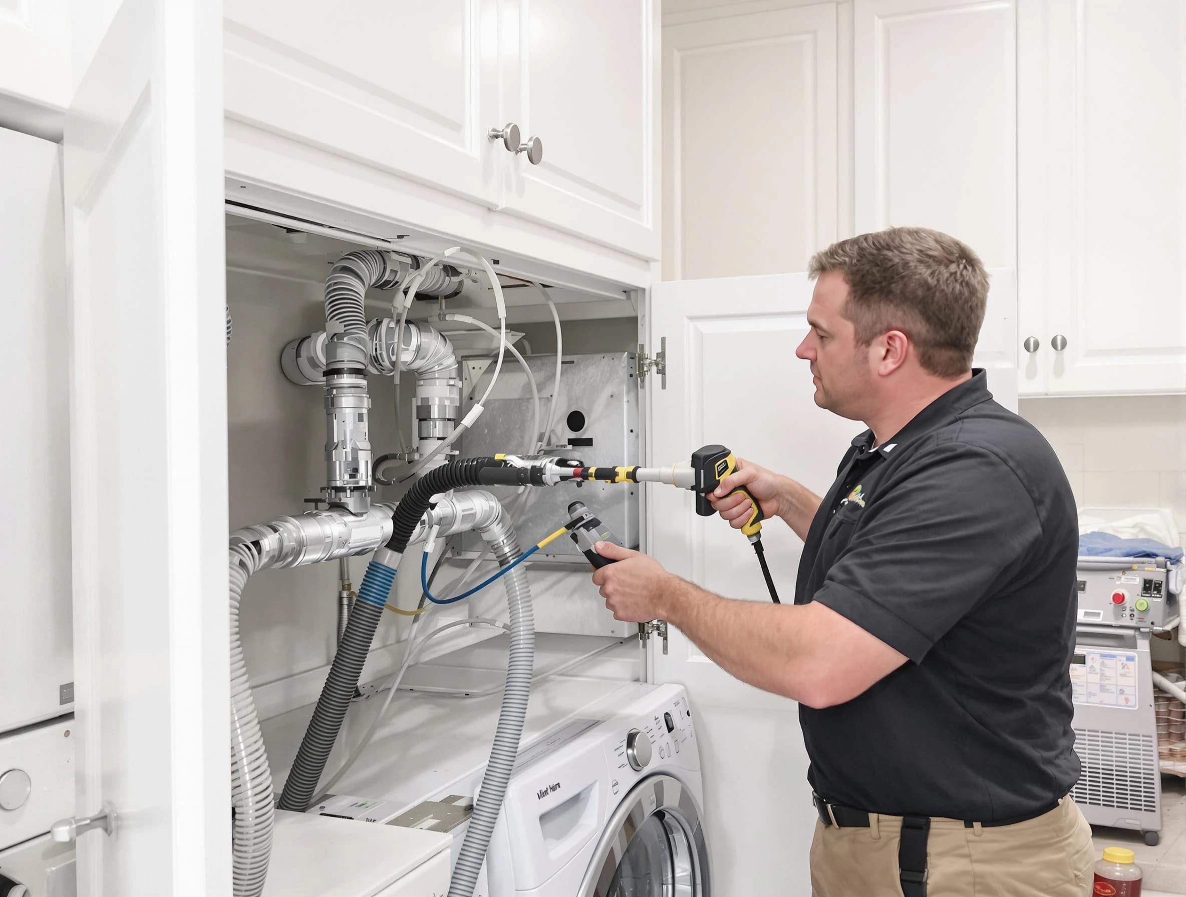 Dakota Ridge Dryer Vent Cleaning professional removing severe blockage from a clogged dryer vent in Dakota Ridge