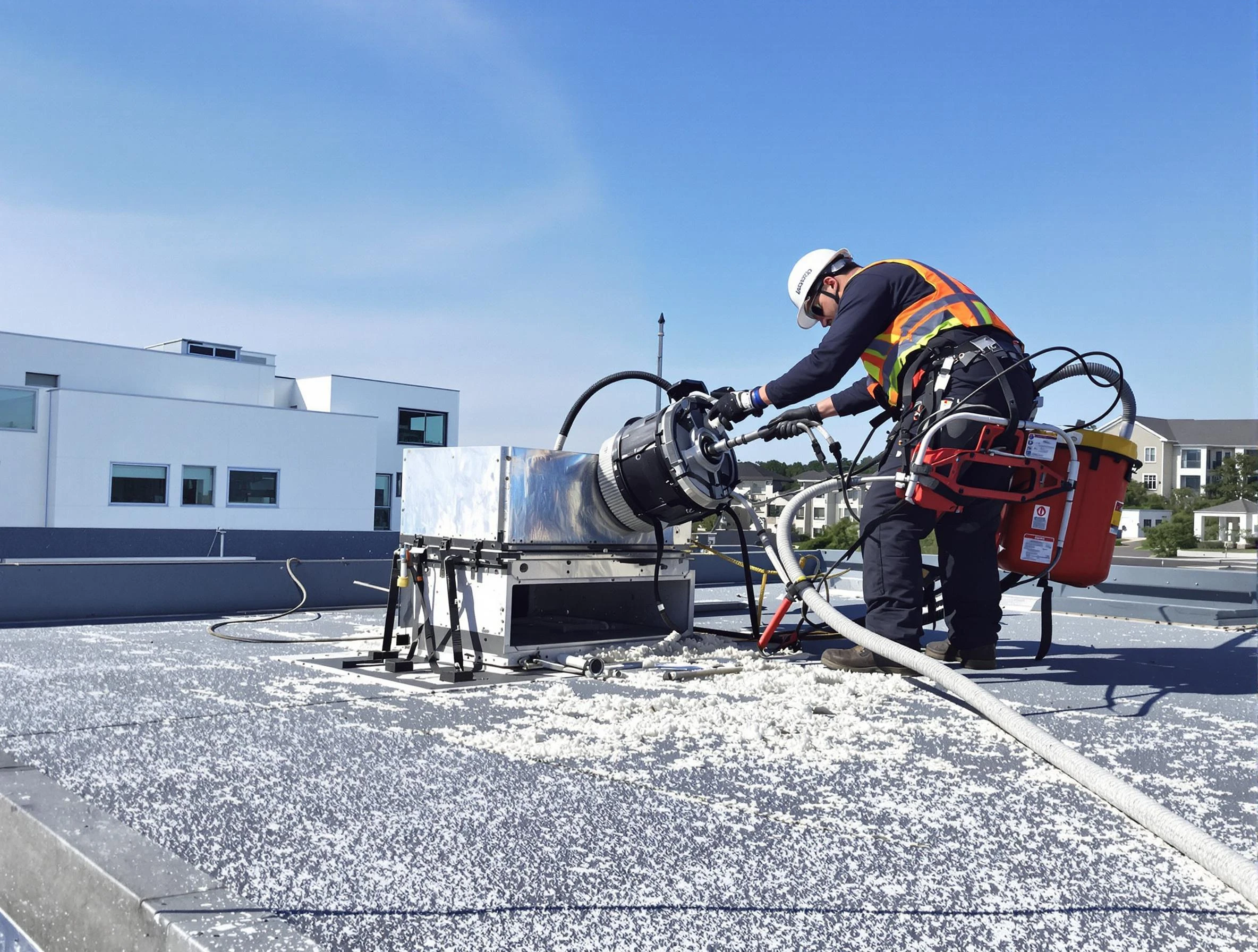 Cleaning Dryer Vent On Roof in Dakota Ridge